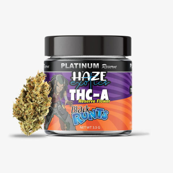 haze exotics platinum reserve thc-a flower black runtz