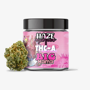 haze exotics thc-a flower big moma 3.5g jar