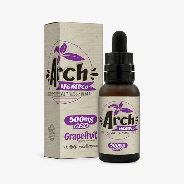 arch hempco broad spectrum tincture grapefruit 500 milligrams