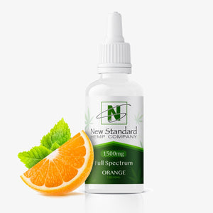 new standard hemp CBD tincture orange 1500 milligram