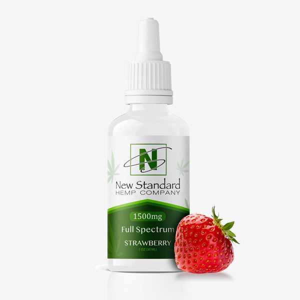 new standard hemp CBD tincture strawberry 1500 milligrams