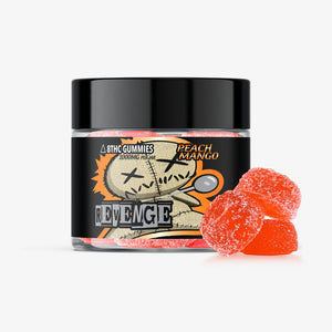 revenge delta 8 thc 100 milligram gummy peach mango ten count