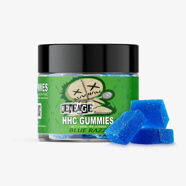 revenge hhc gummies blue razz 40mg